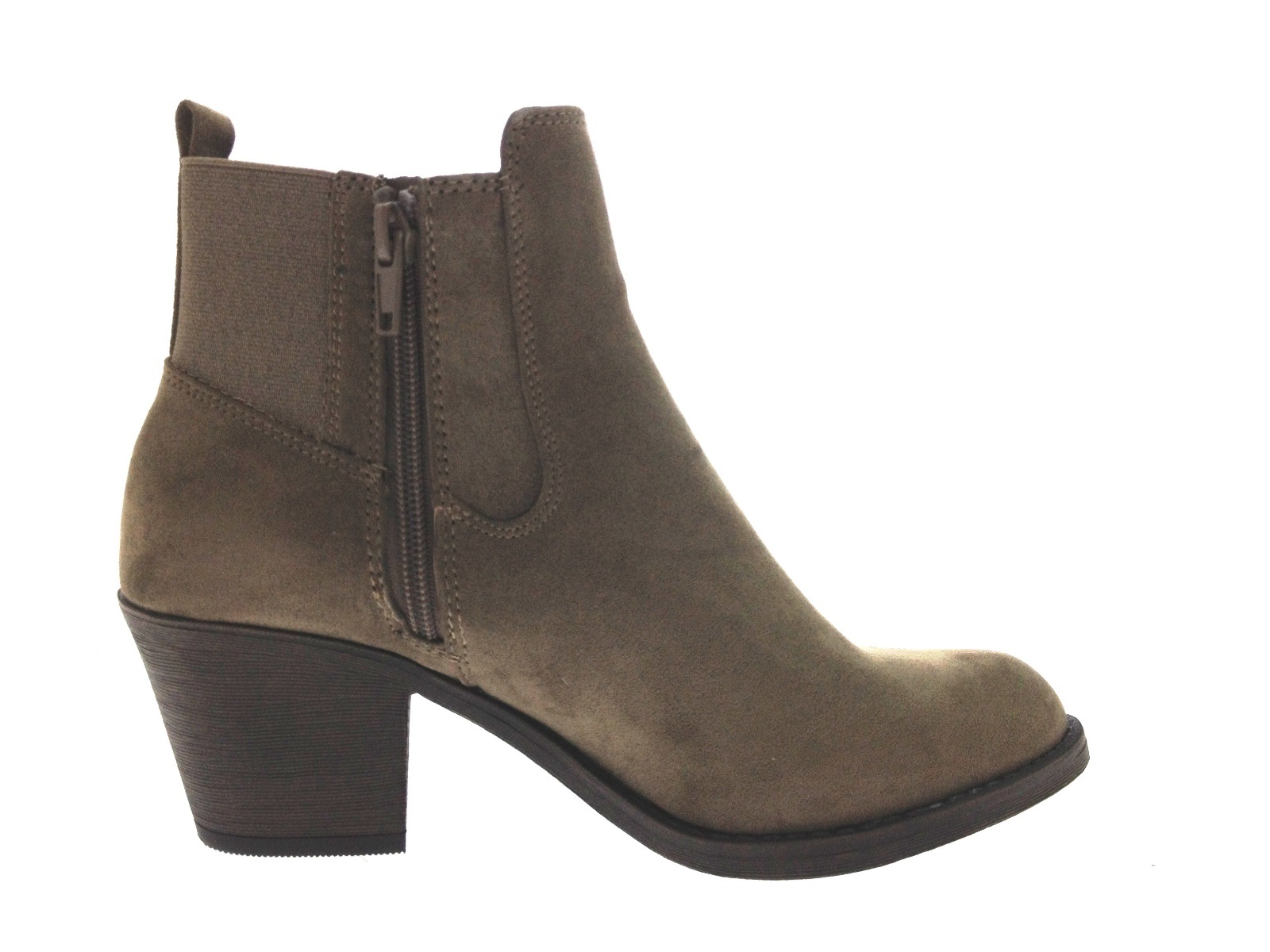 suede ankle block heel boots
