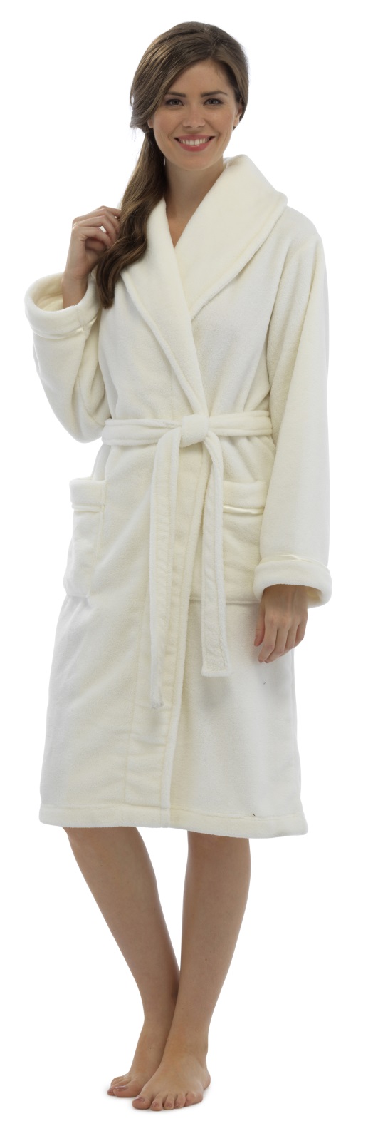 Womens Full Length Dressing Gown Bath Robe Housecoat + Belt Ladies Size