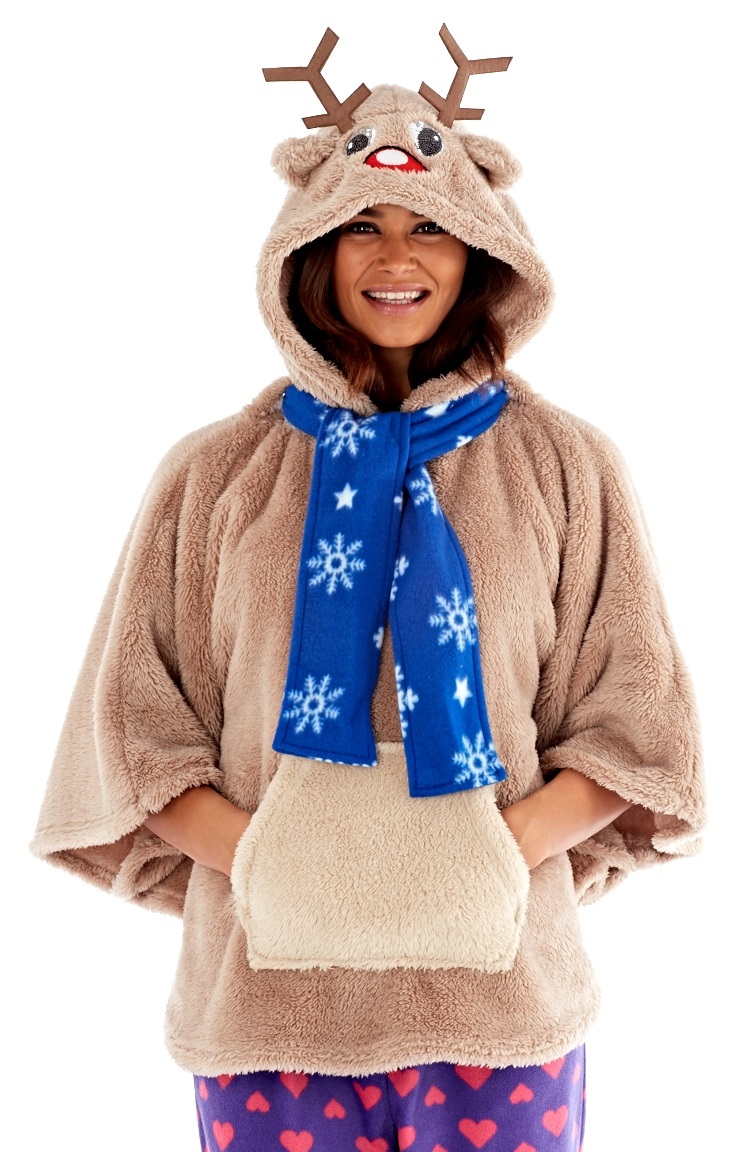 hooded poncho robe
