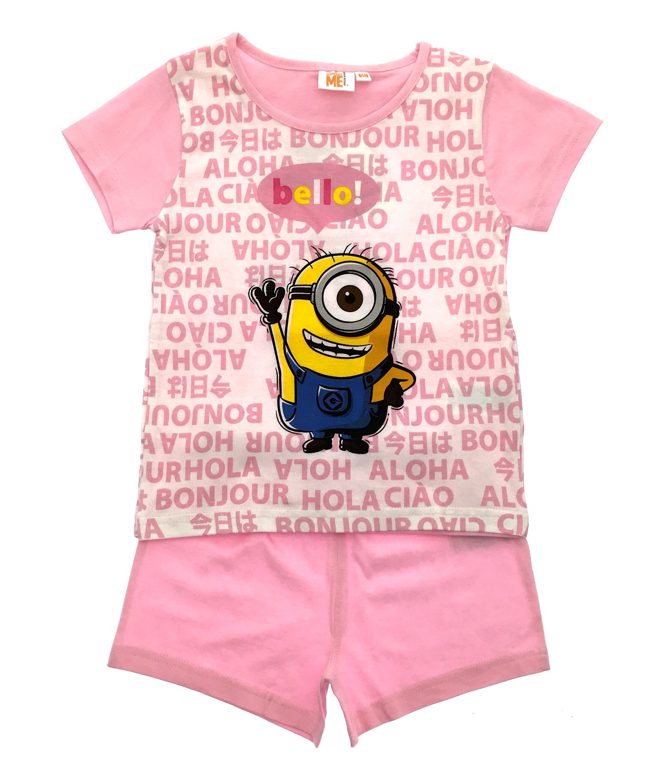 Girls Minions Pyjamas From Despicable Me Short Pjs 2 Piece Pyjama Set
