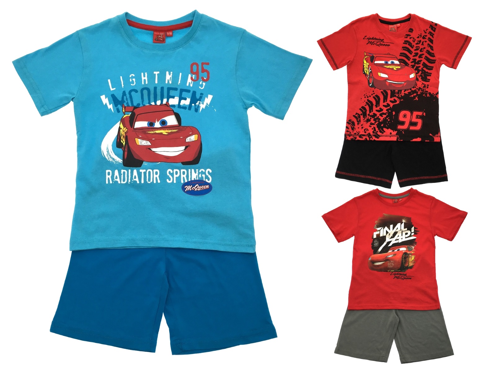 Boys Disney Cars Lightning McQueen Pyjamas Short Pjs 2 Piece Pyjama Set Size