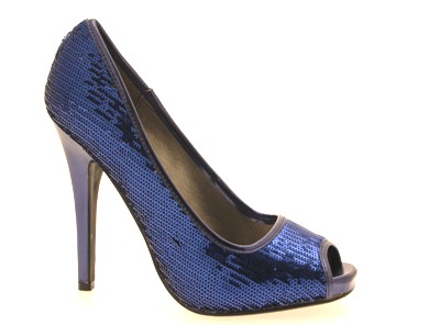 navy sequin pumps