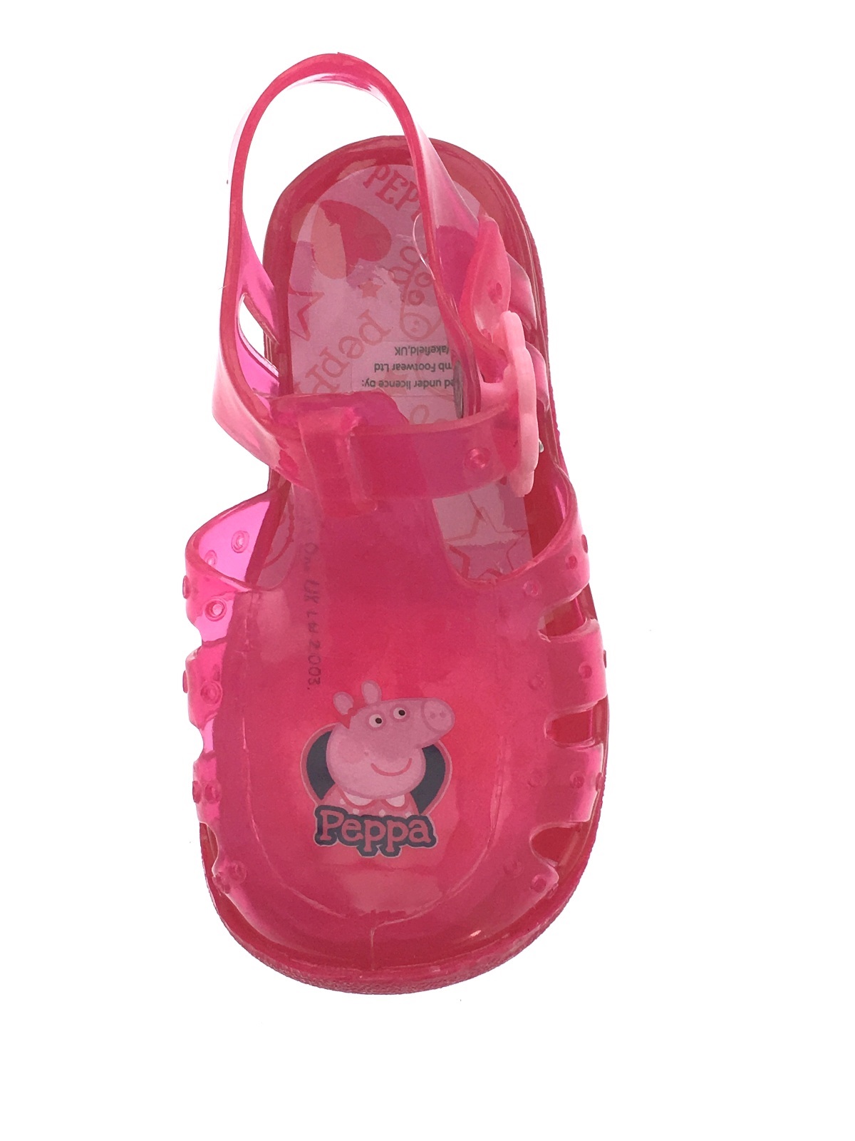 Girls Pink Glitter Peppa Pig Jelly Sandals Beach Jellies Kids Shoes