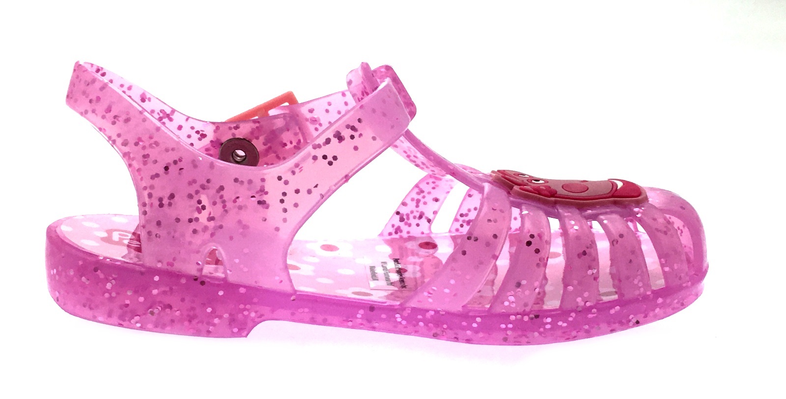 Girls Pink Glitter Peppa Pig Jelly Sandals Beach Jellies Kids Shoes