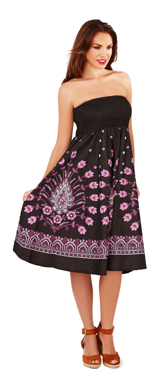 Womens 2 In 1 Strapless Beach Summer Dress / Long Maxi Skirt Ladies