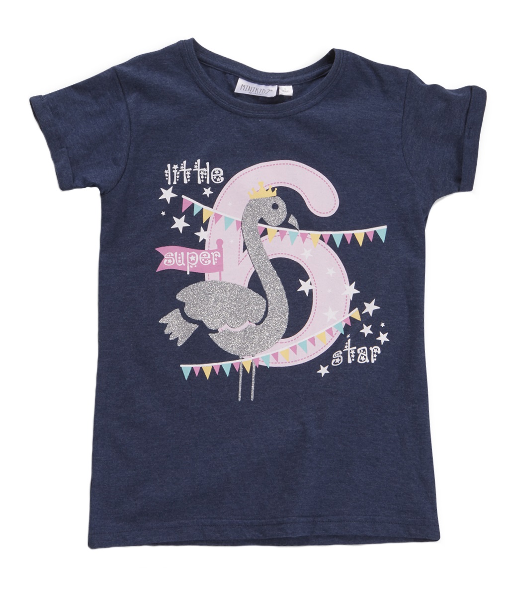 Girls Novelty Birthday Age Number T Shirt Short Sleeve Top Kids Childrens Size eBay