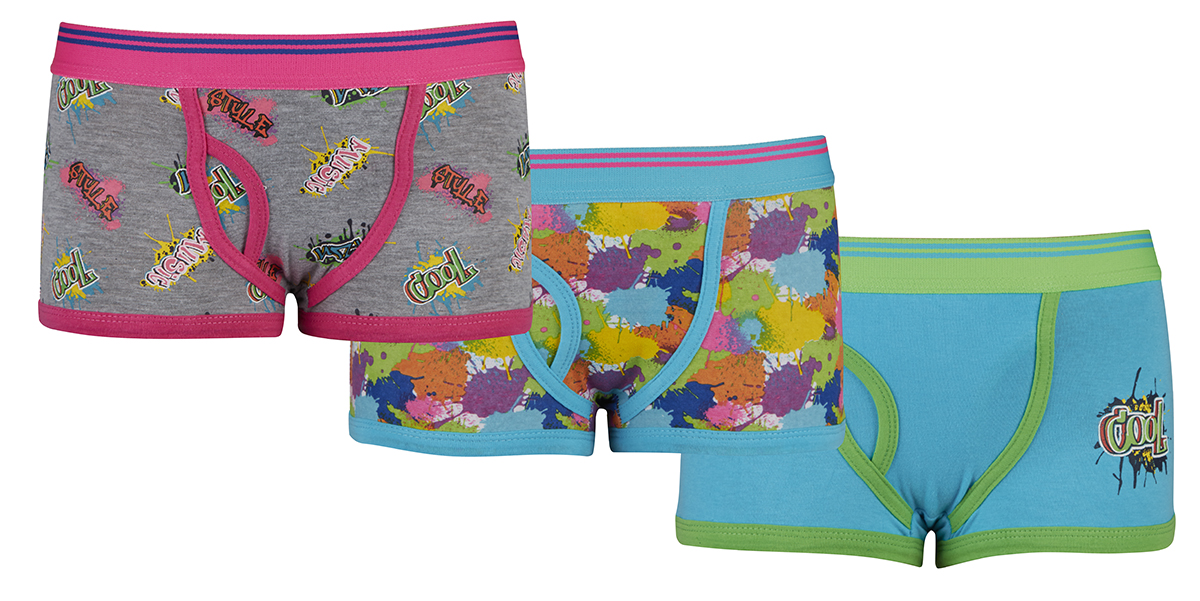 Kids Boys Boxer Shorts 3 Pairs Pack Childrens Cotton Blend Underwear