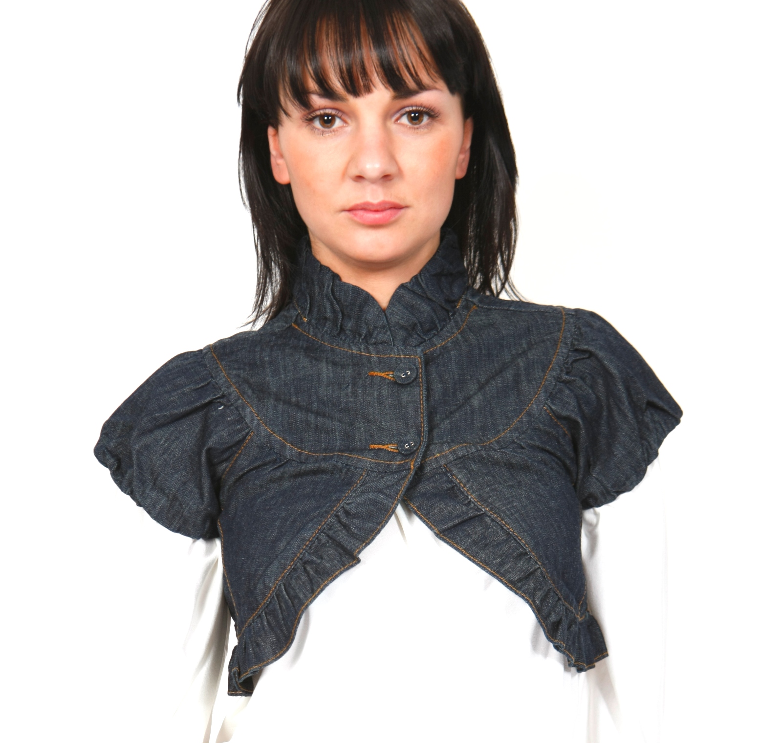 Womens Short Denim Jacket Sleeveless Cropped Summer Vest Waistcoat Ladies Size
