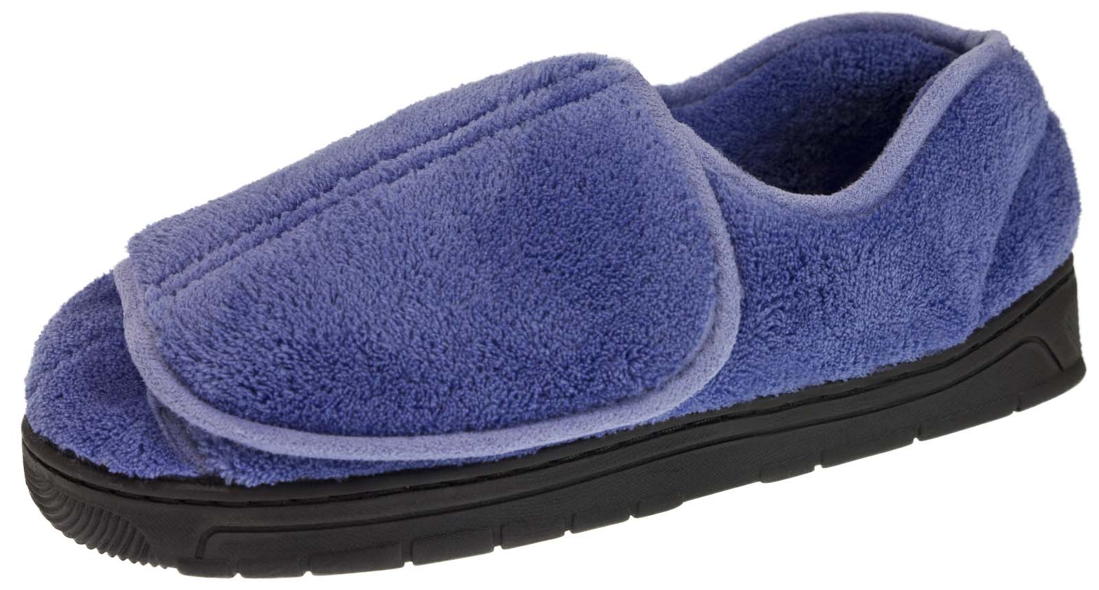 Womens Extra Wide Fit Adjustable Slippers Orthopaedic Diabetic Comfort Shoe Size - Picture 12 of 13