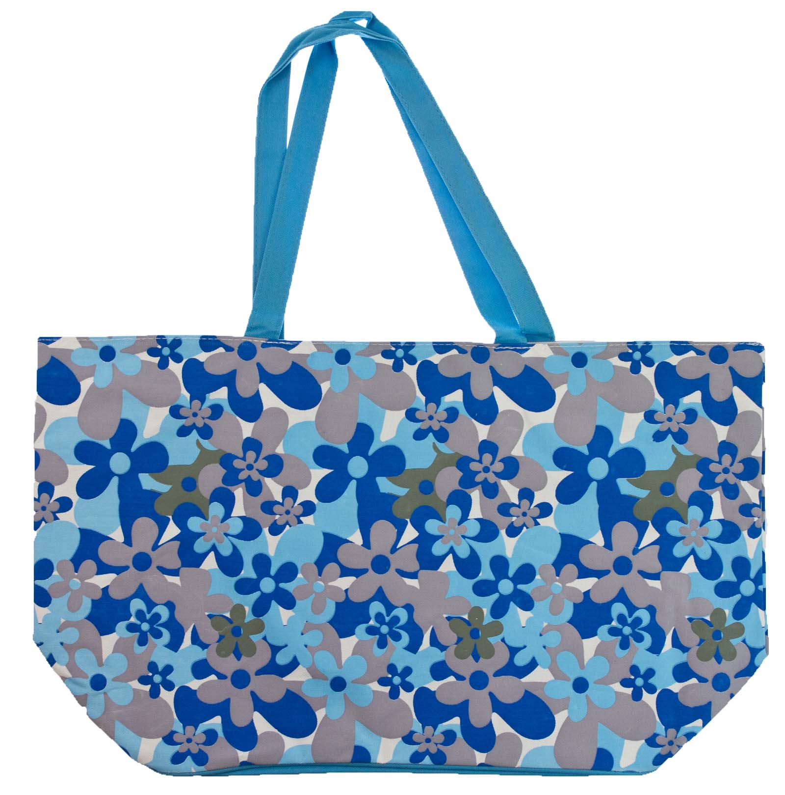 Womens Canvas Beach Bag Shoulder Tote Summer Holiday Reusable Shopping