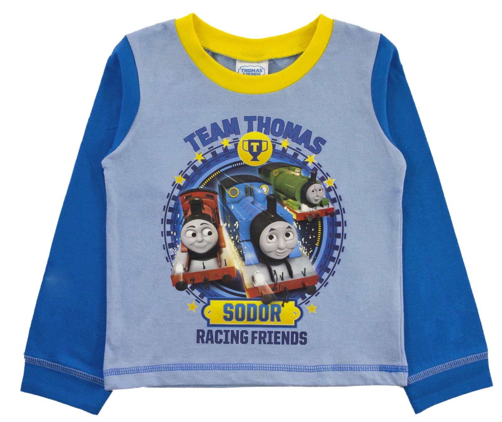 Thomas The Tank Engine Pyjamas Boys Long Train Pjs 2 Piece Set Kids