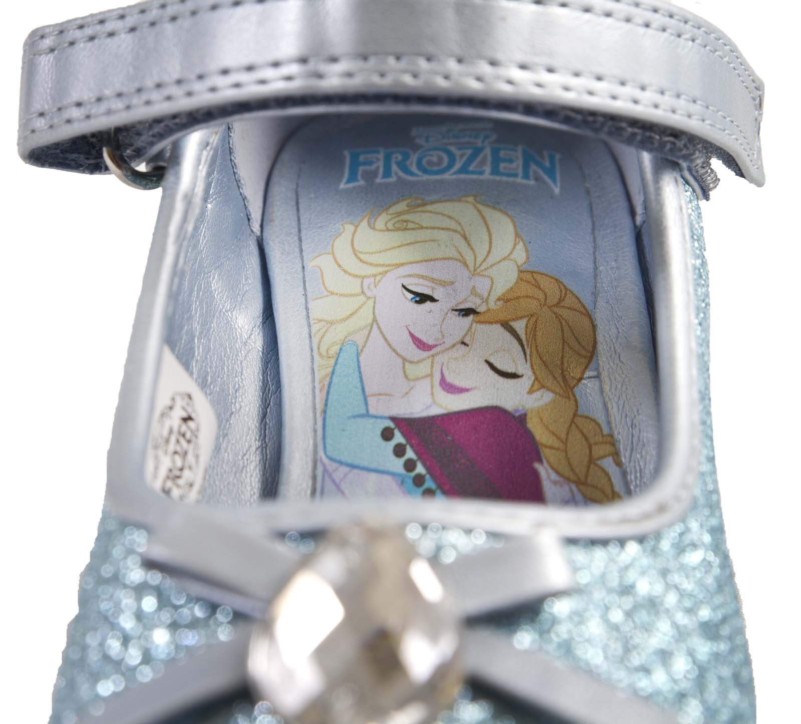 Kids Girls Disney Frozen Dress Up Shoes Glitter Princess Low Heels