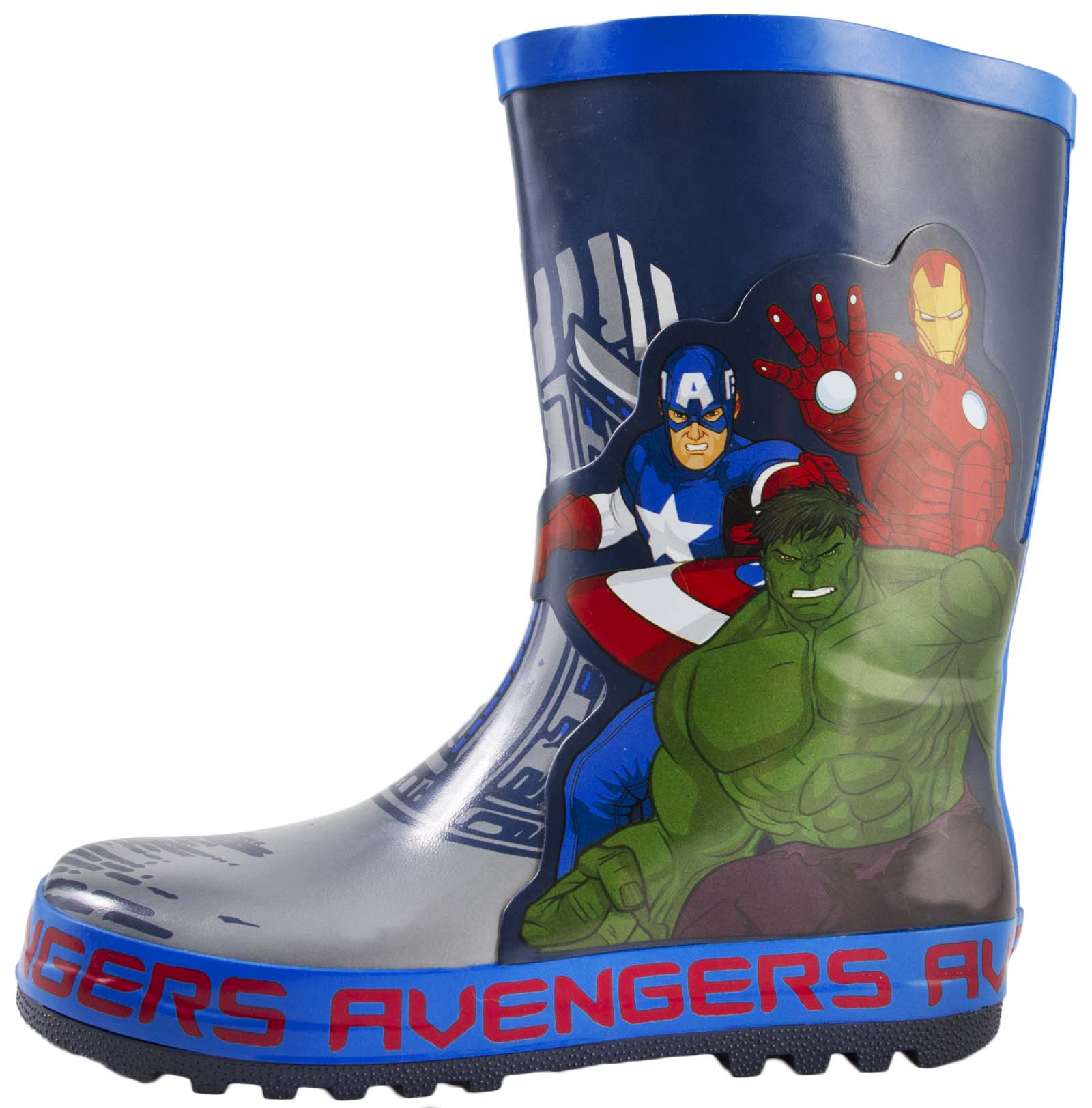 Marvel Avengers Rubber Wellington Boots Iron Man Hulk Wellies Snow