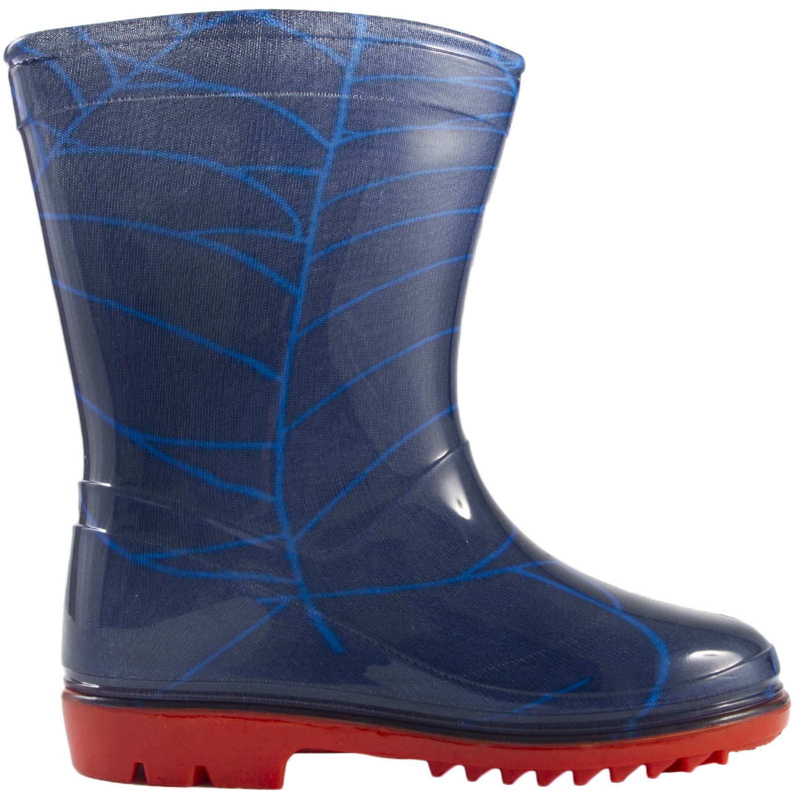KIDS BOYS MARVEL SPIDERMAN SNOW WINTER BOOTS WELLIES
