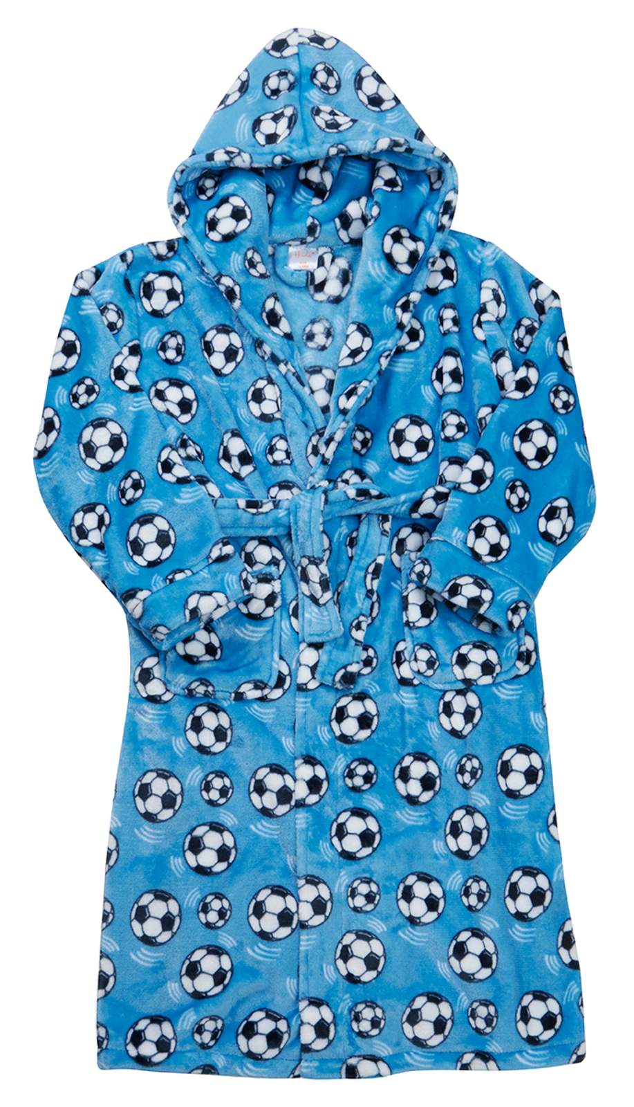 Boys Luxury Fleece Dressing Gown Soft Hooded Bath Robe Housecoat Kids