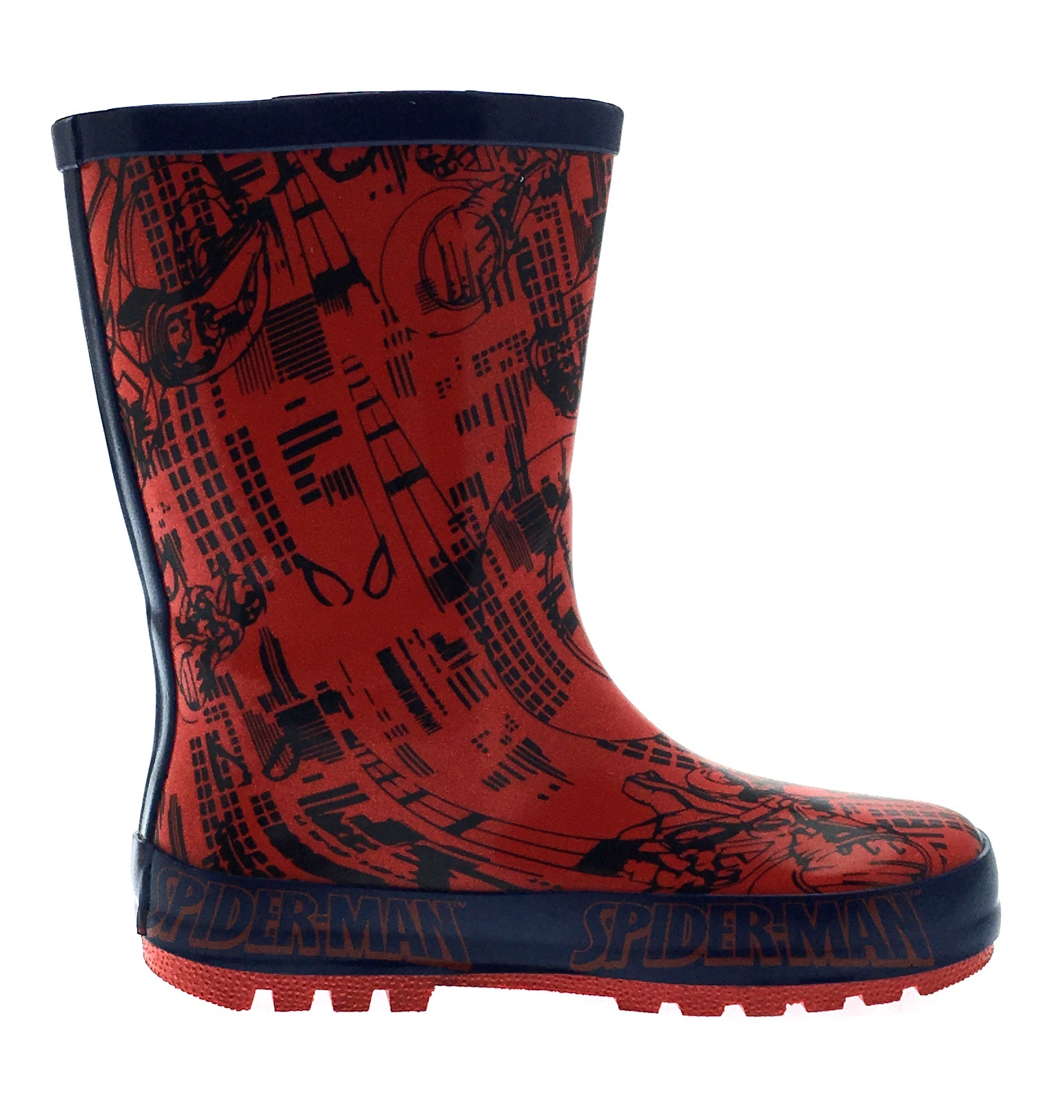 Spiderman Wellington Boots Boys Marvel Superhero Wellies