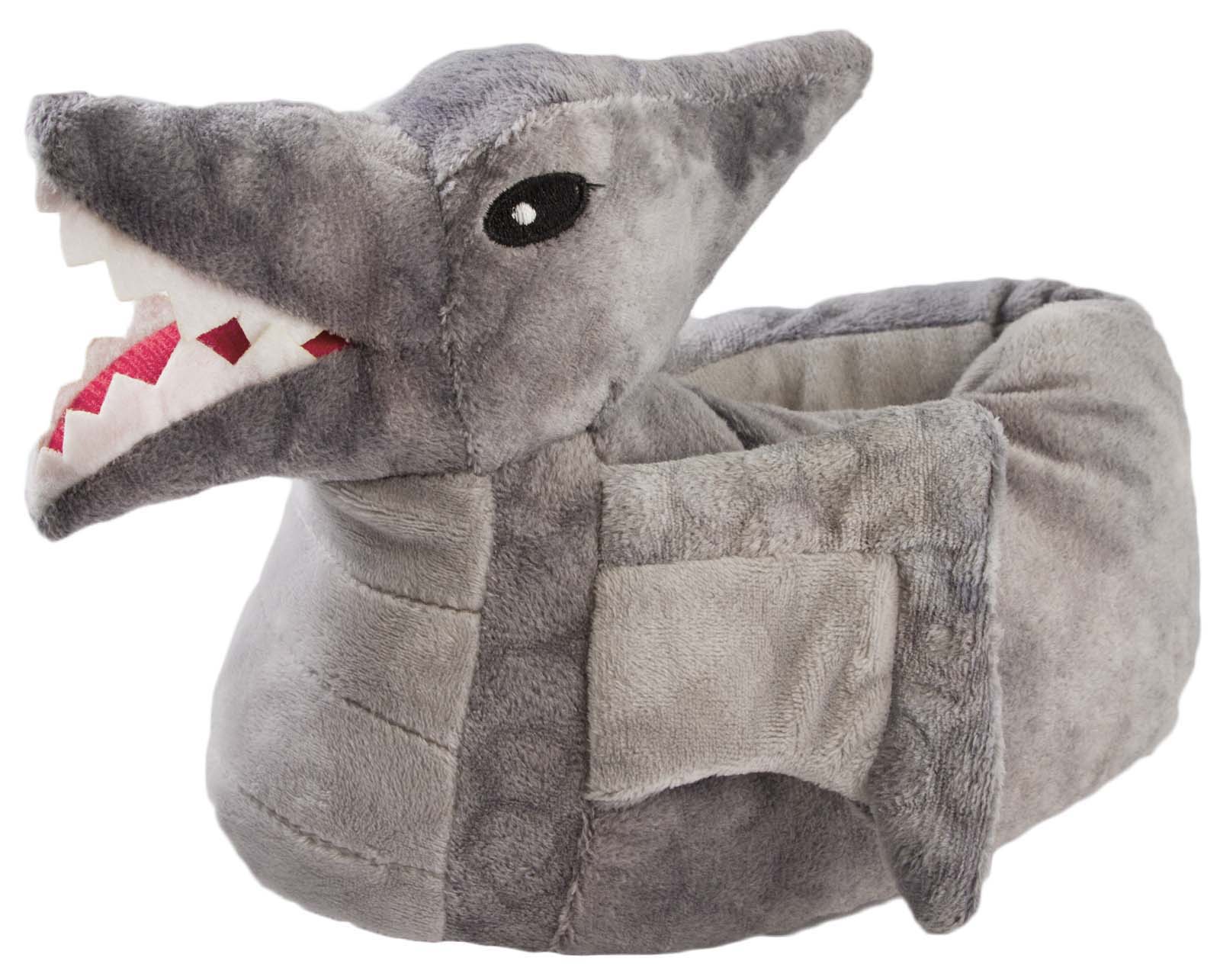 Kids 3D Novelty Dinosaur Slippers Fleece Booties Dino Xmas Gift Boys