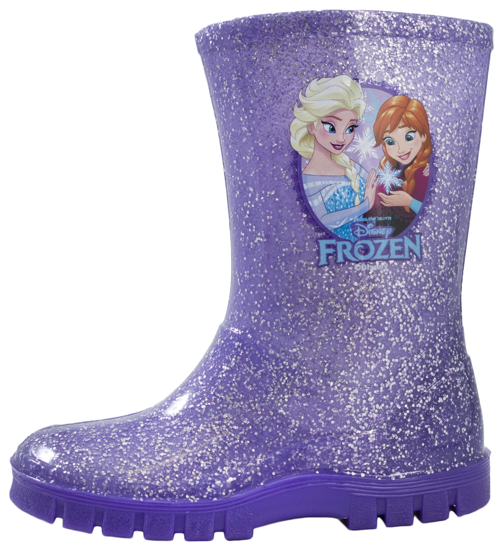 Girls Disney Frozen Glitter Wellington Boots Anna Elsa Wellies Rain