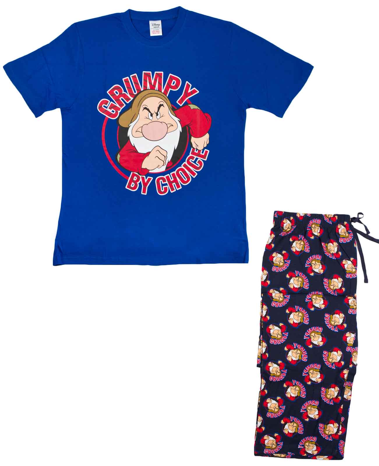 Mens Pyjama Set Novelty Character T Shirt + Lounge Pants Pjs Nightwear Size