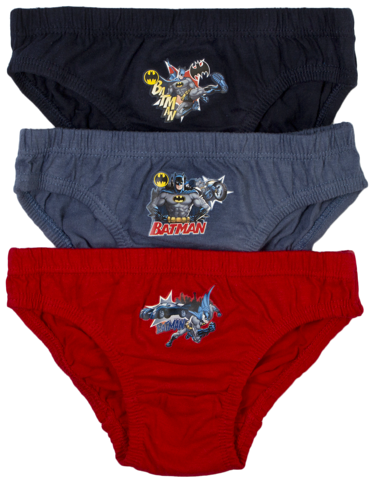 Kids Boys 3 Pack DC Comics Batman Underwear Briefs Superhero Size UK 38 Years