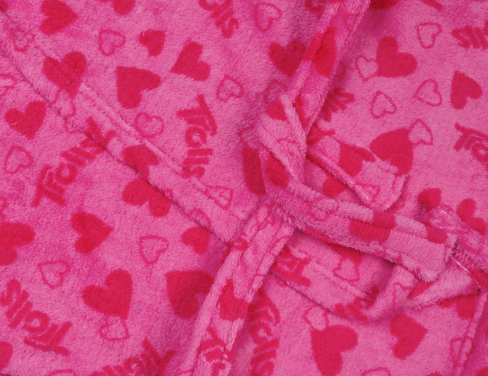 Le ragazze Troll con Cappuccio in Pile Vestaglia PAPAVERO IN RASO ROSA ACCAPPATOIO BAMBINO TAGLIA