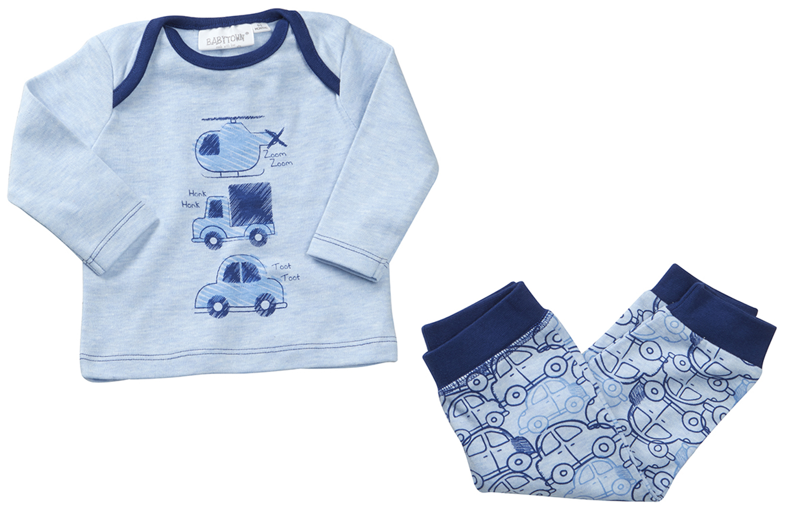 Baby Boys Pyjama Set 2 Piece Pjs Outfit Top + Bottoms Toddlers