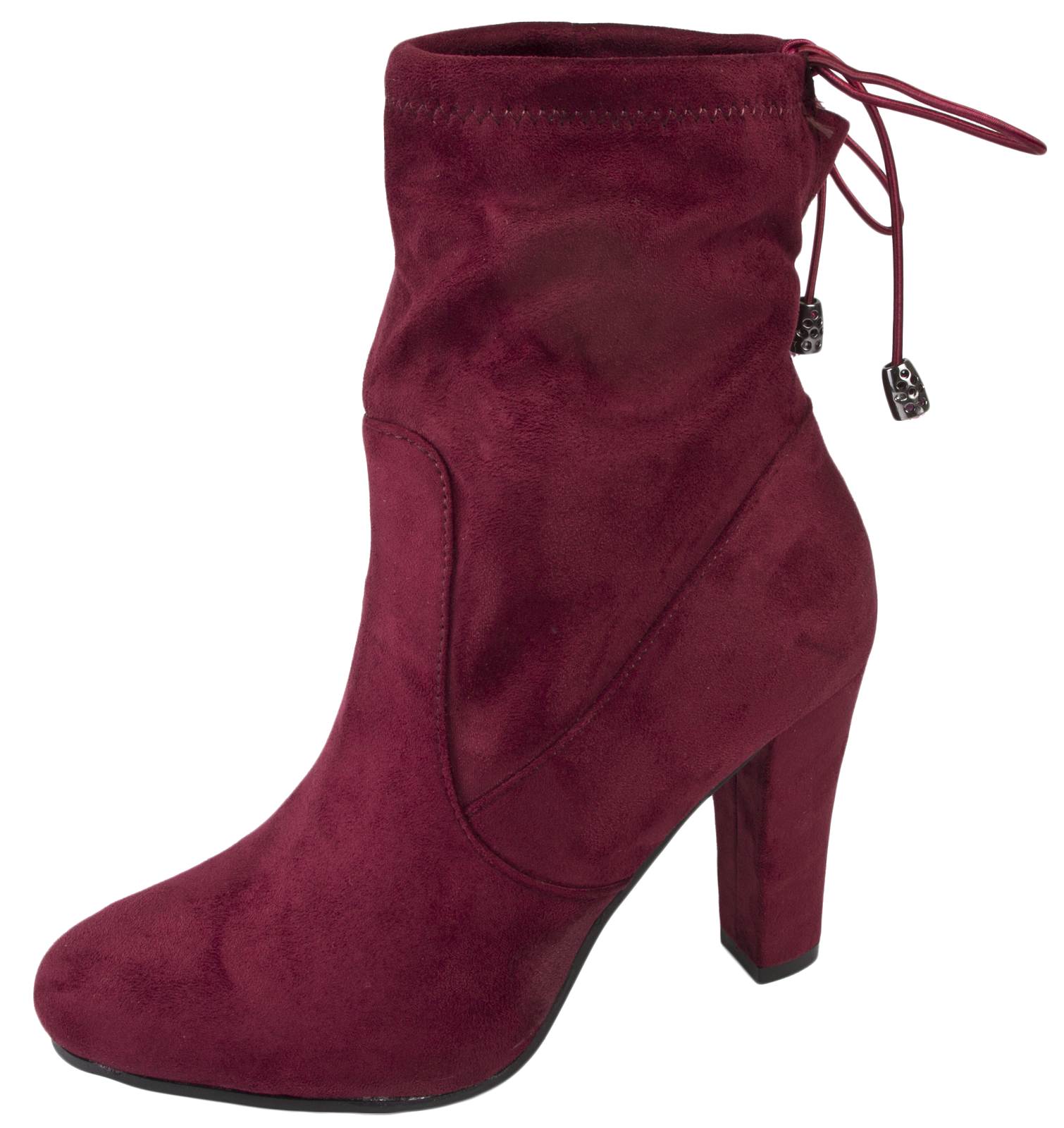 Chaussures femme bottines à talon haut réglable tie pour femme en daim synthétique cuir femmes taille