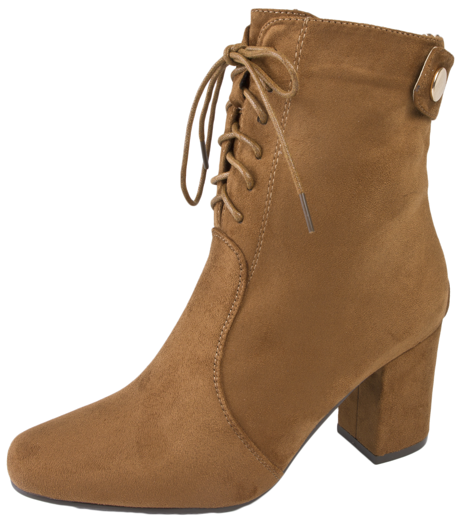 women's suede ankle boots chunky heel