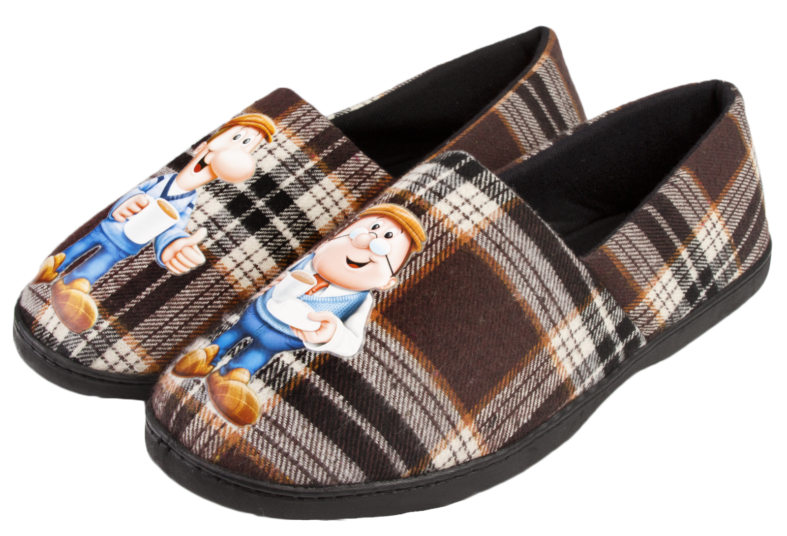 Mens Tetleys Tea Folk Slippers Novelty Mules Comfort Warm Winter Gift