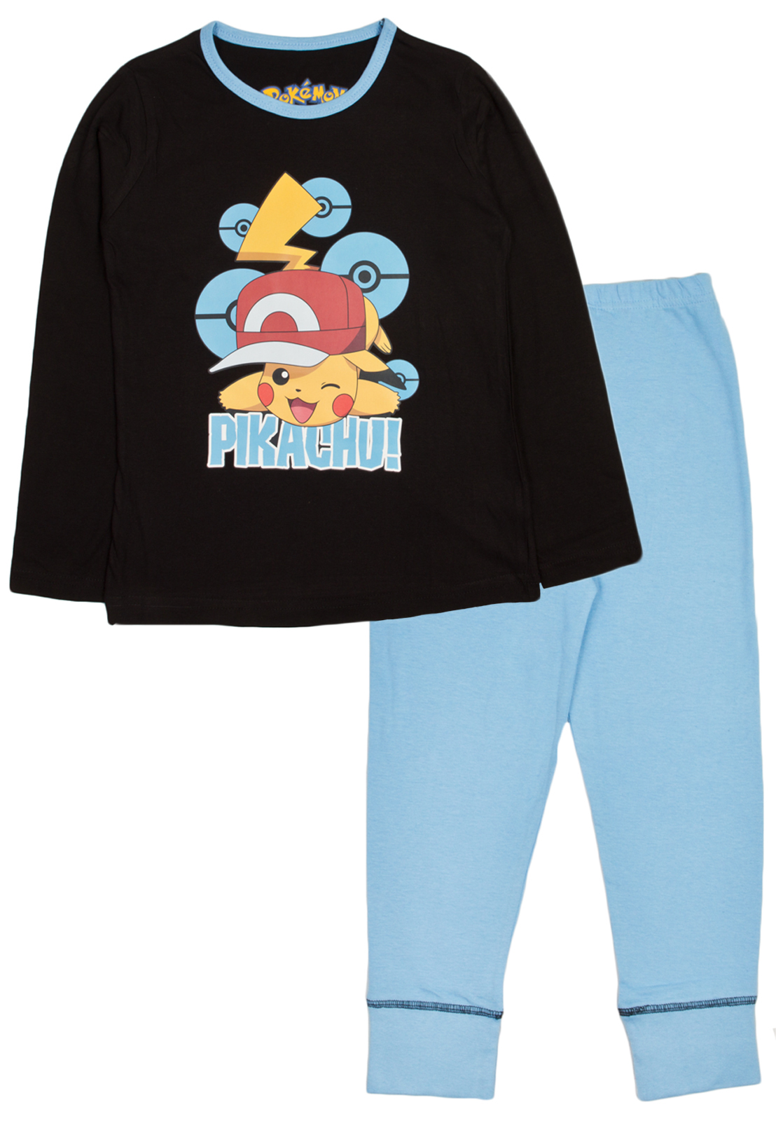 Girls Pikachu Pyjamas Full Length Pokemon Go PJ/'s 2 Piece Pyjama Set Kids Size