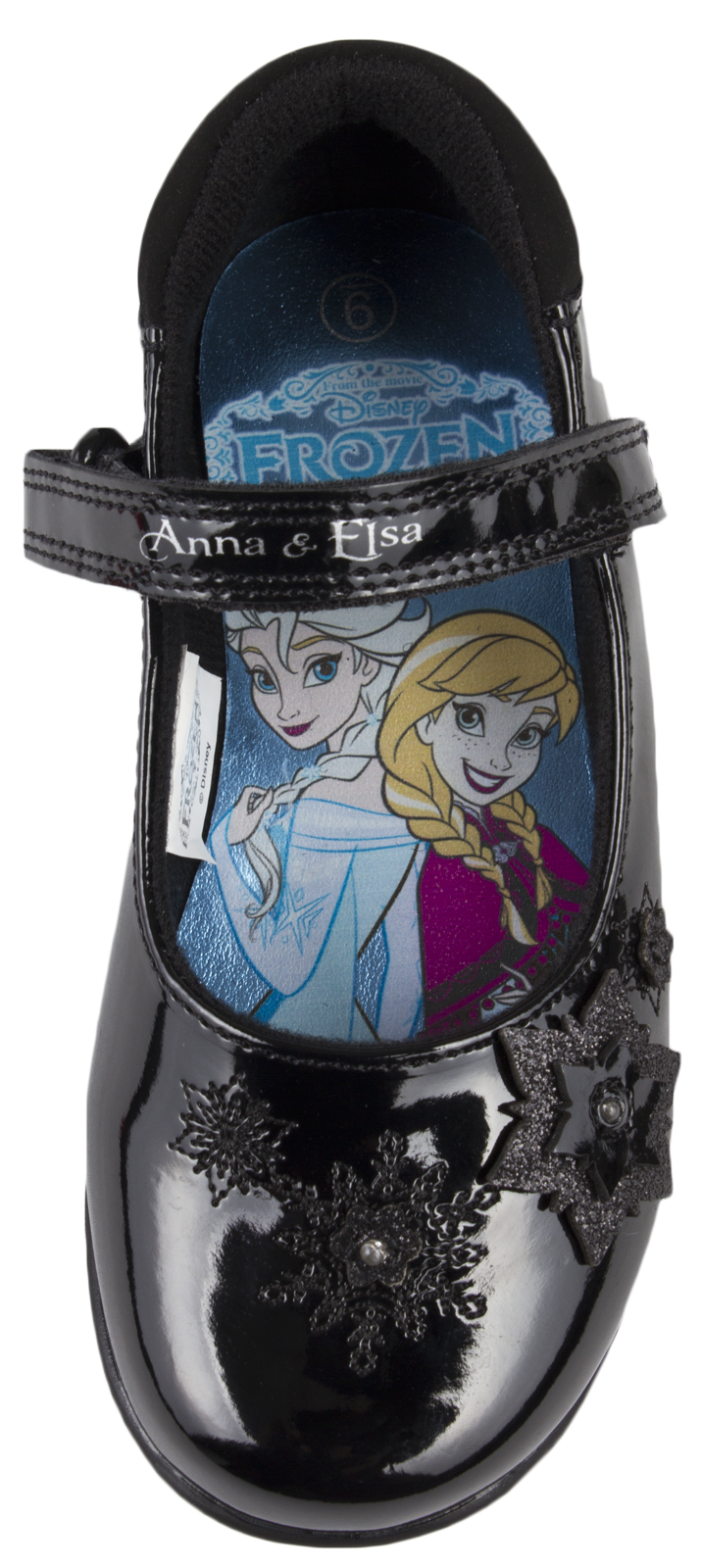 Disney Frozen Black School Shoes Flashing Light Up Faux Leather Mary