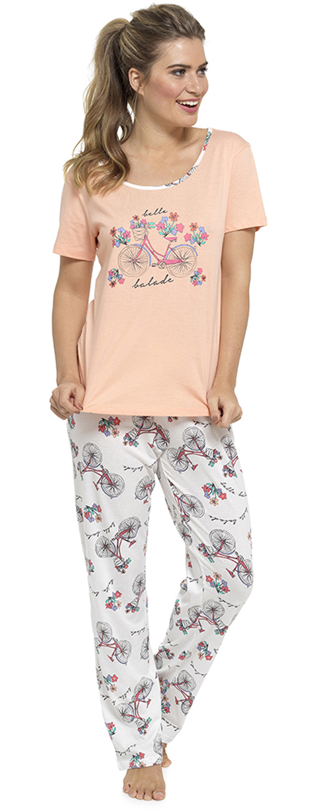 Womens Jersey Pyjamas 2 Piece Full Length Pjs Novelty Nightwear Set