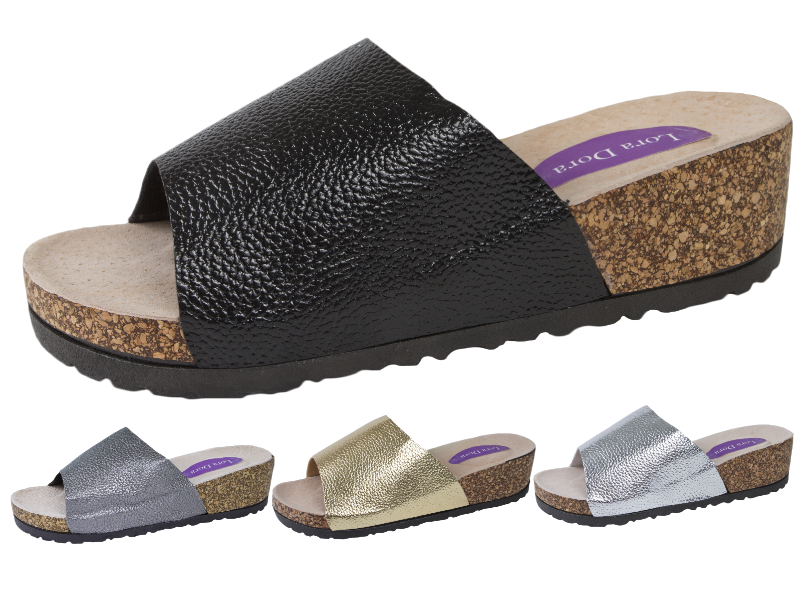 footbed platform sandals