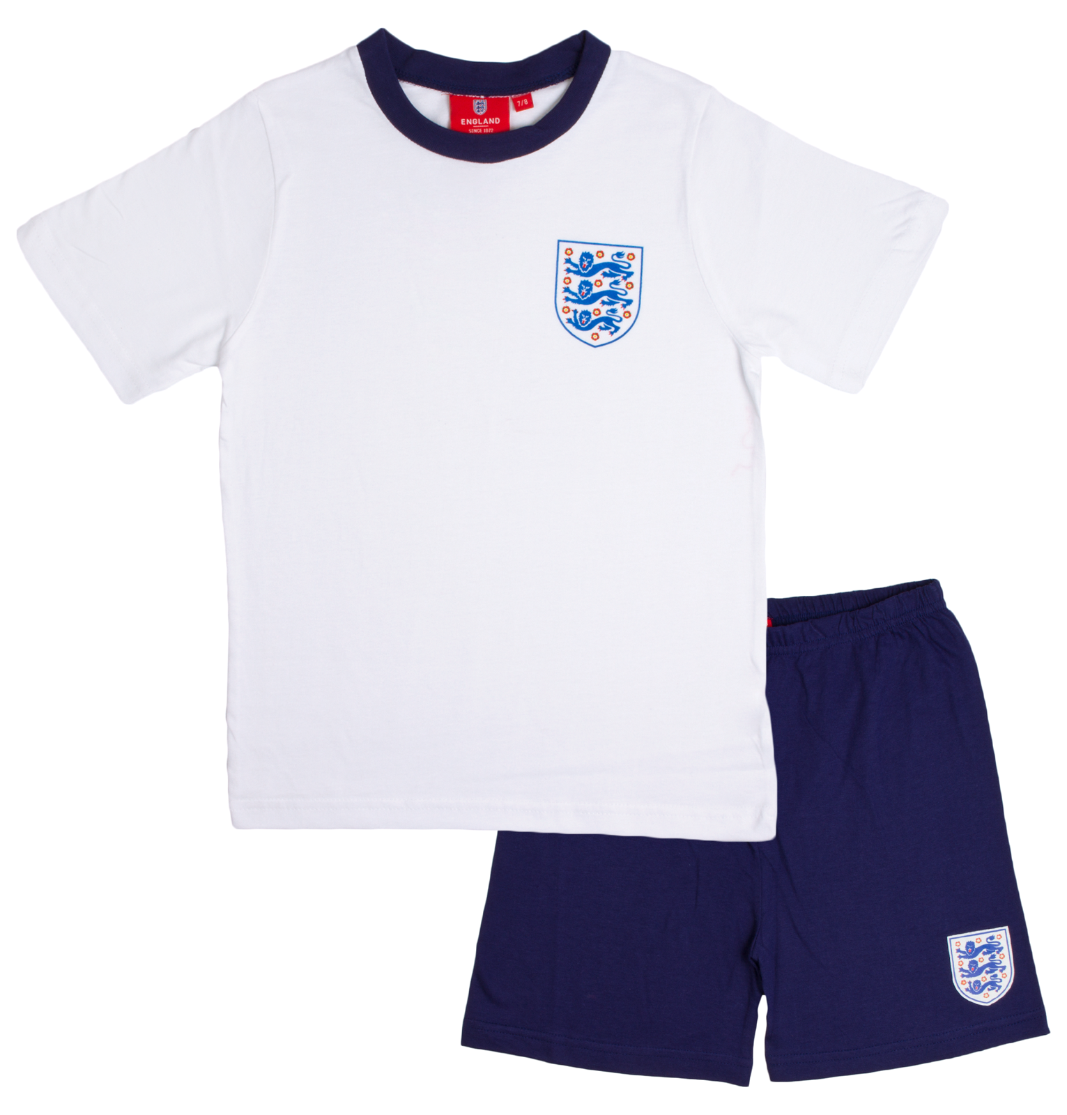 Boys Official England Short Pyjamas 100 Cotton Football Shortie PJs
