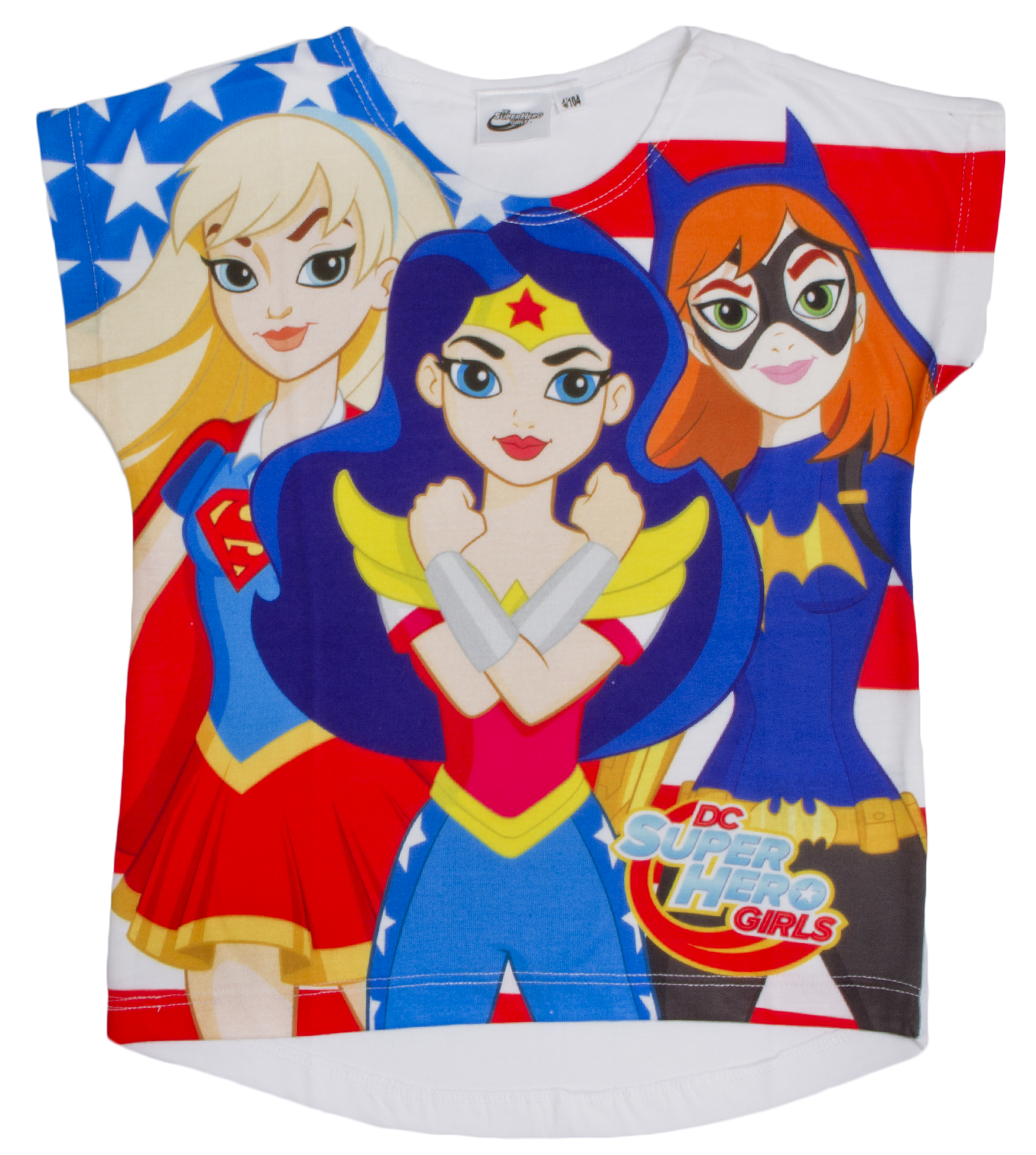 DC Super Hero Girls Short Sleeved T Shirt Supergirl Dress Up Top Tee