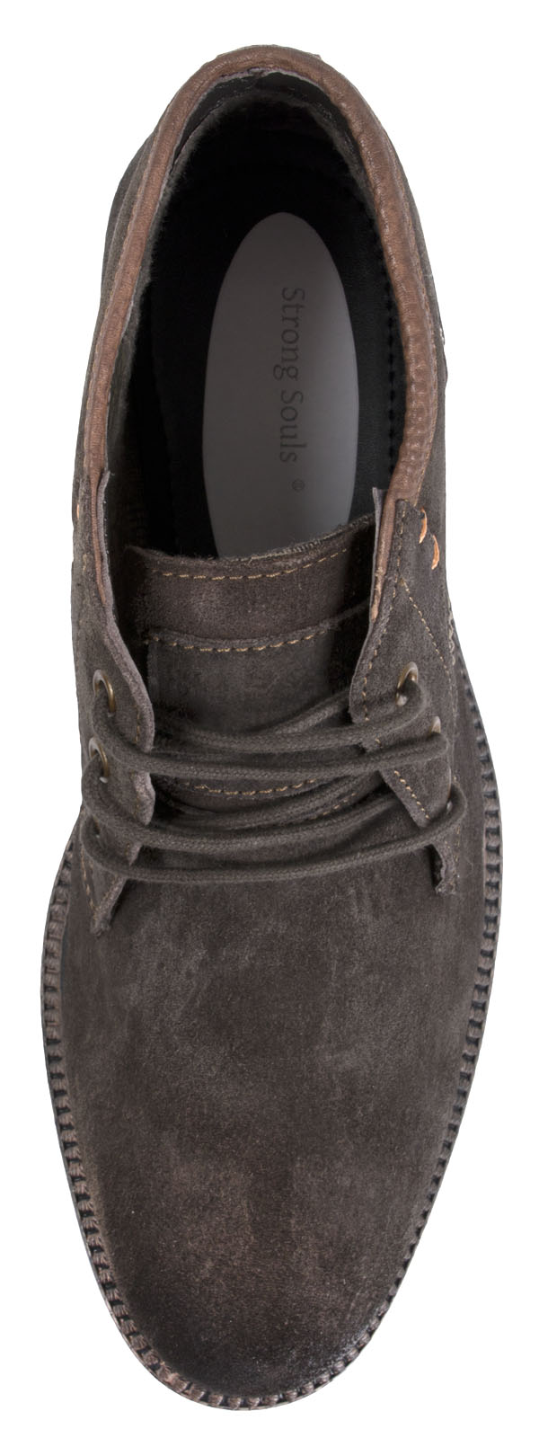Mens Full Suede Leather Desert Boots Lace Up Ankle Boots Brogues Casual Shoes