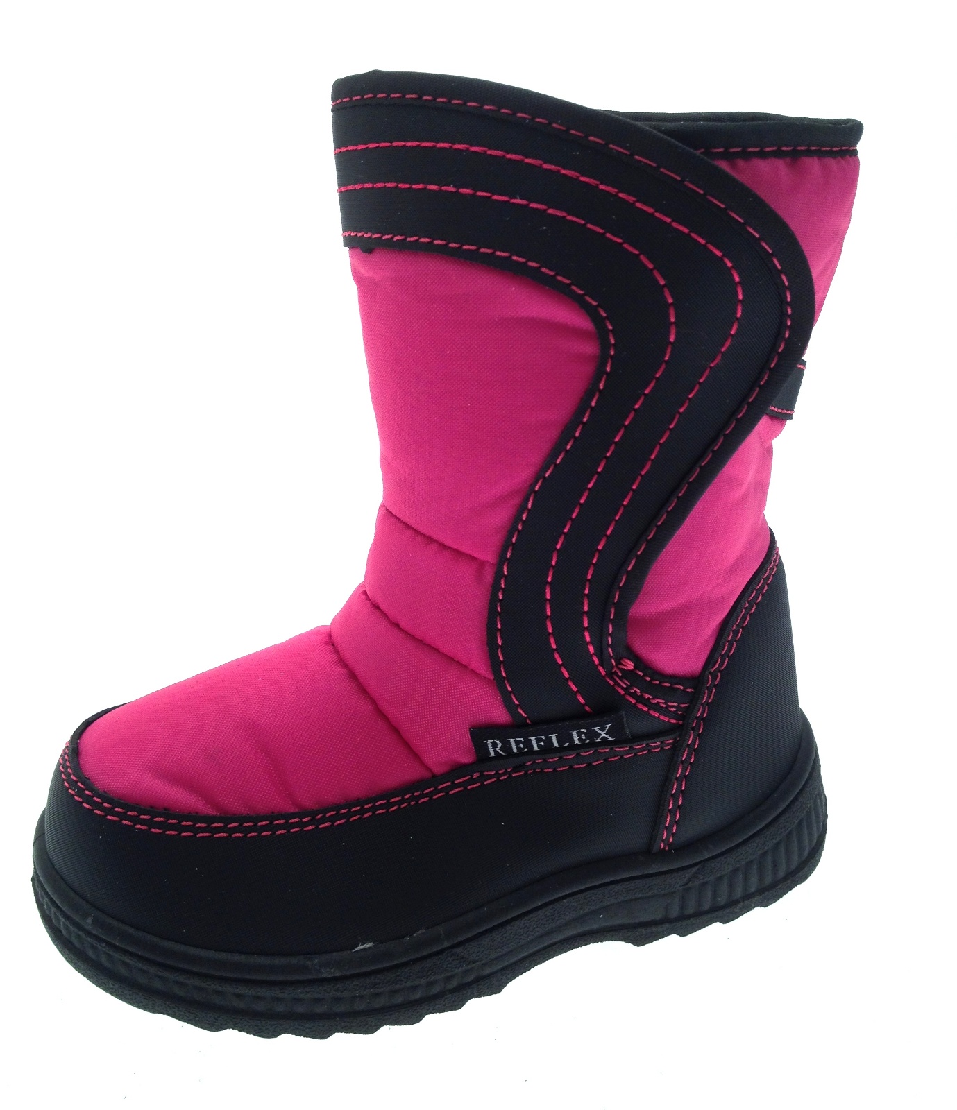 KIDS GIRLS BOYS BLACK PINK PURPLE WINTER WARM FUR SNOW BOOTS SIZE 5-10