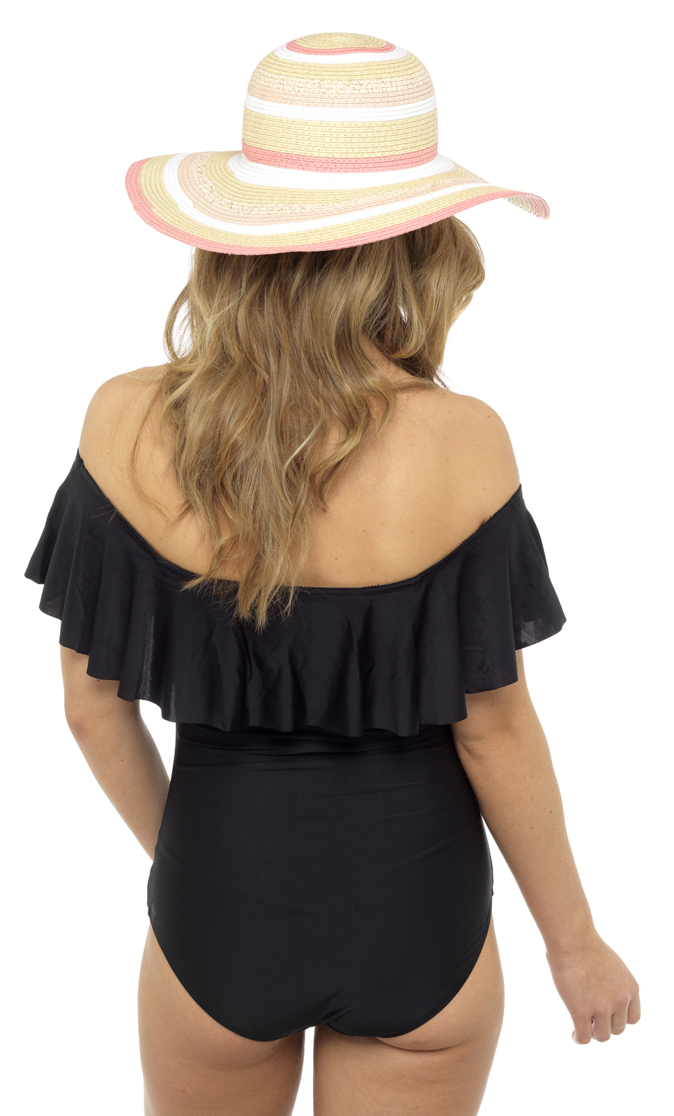 Womens Floppy Straw Sun Hat Large Brim Summer Beach Crushable Packable One Size