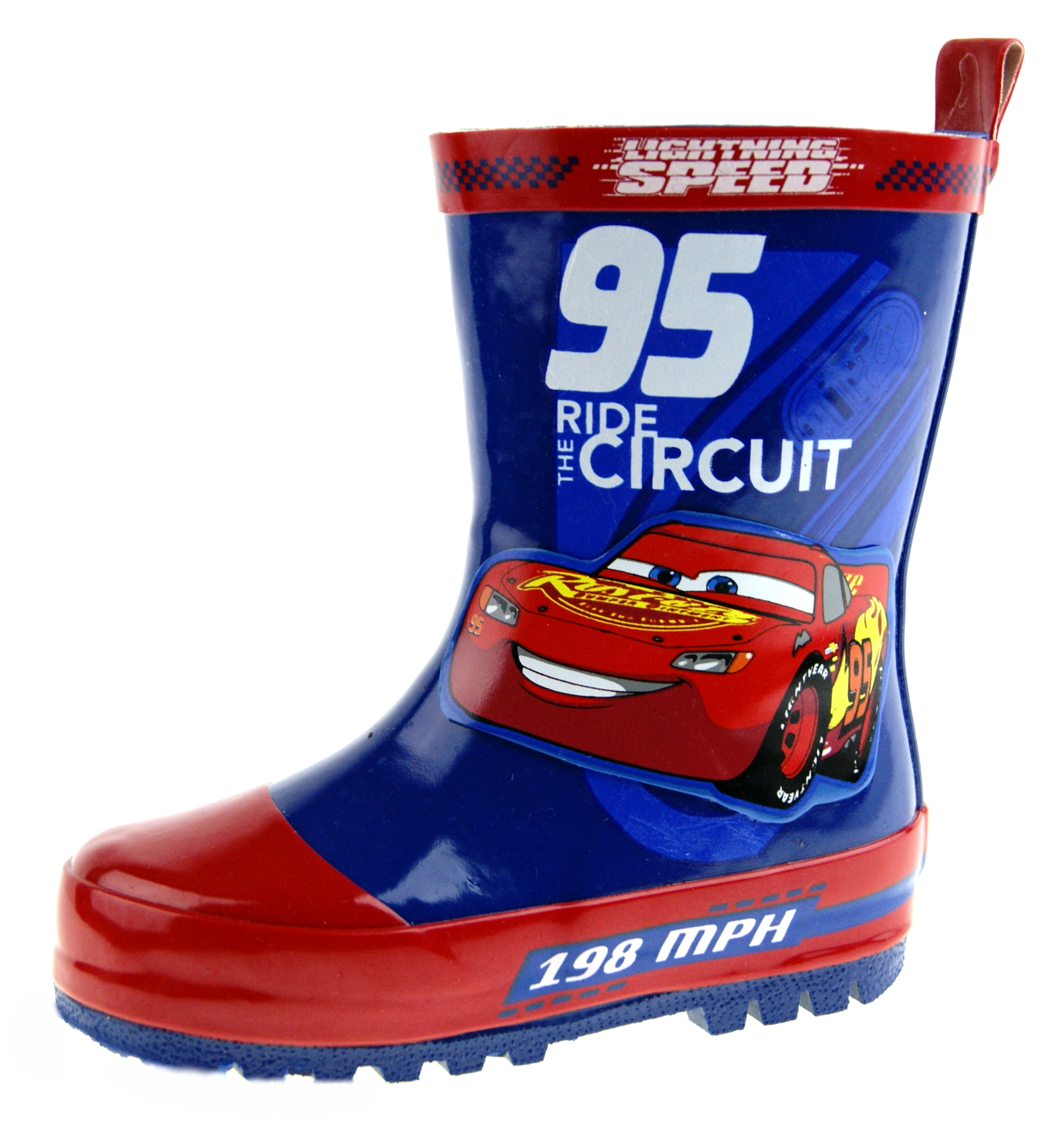Disney Cars Lightning McQueen Rubber Wellington Snow Boots Rain Wellies Size