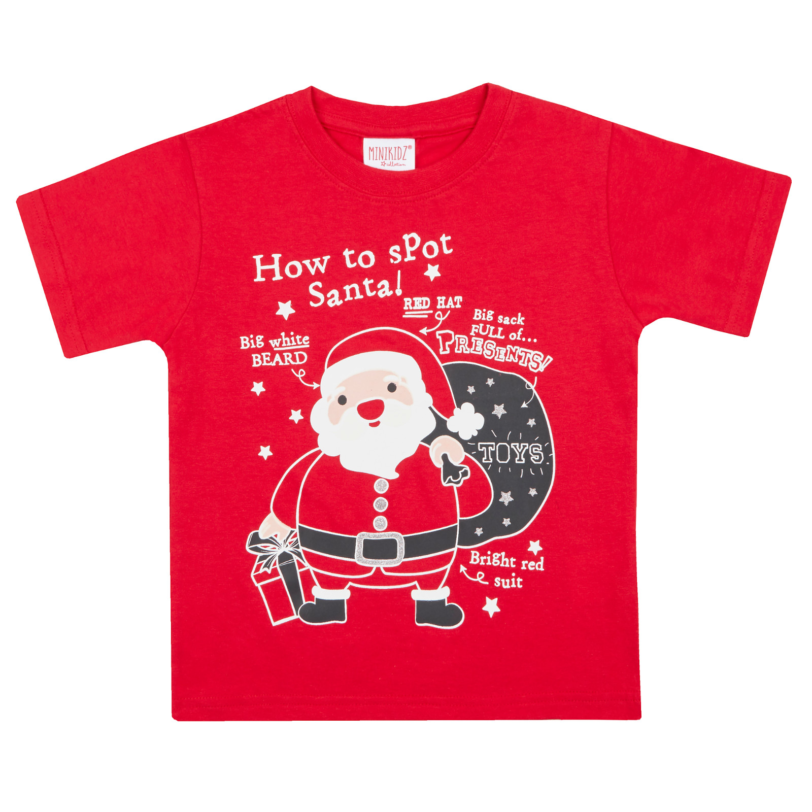 Per Bambini Natale T Shirts 100/% Cotone Ragazzi Ragazze Festive Natale Novità Top
