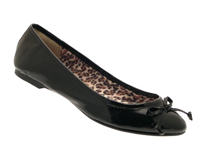LADIES PATENT FAUX LEATHER BALLET PUMPS COMFORTABLE WOMENS BLACK SIZES 3 - 8