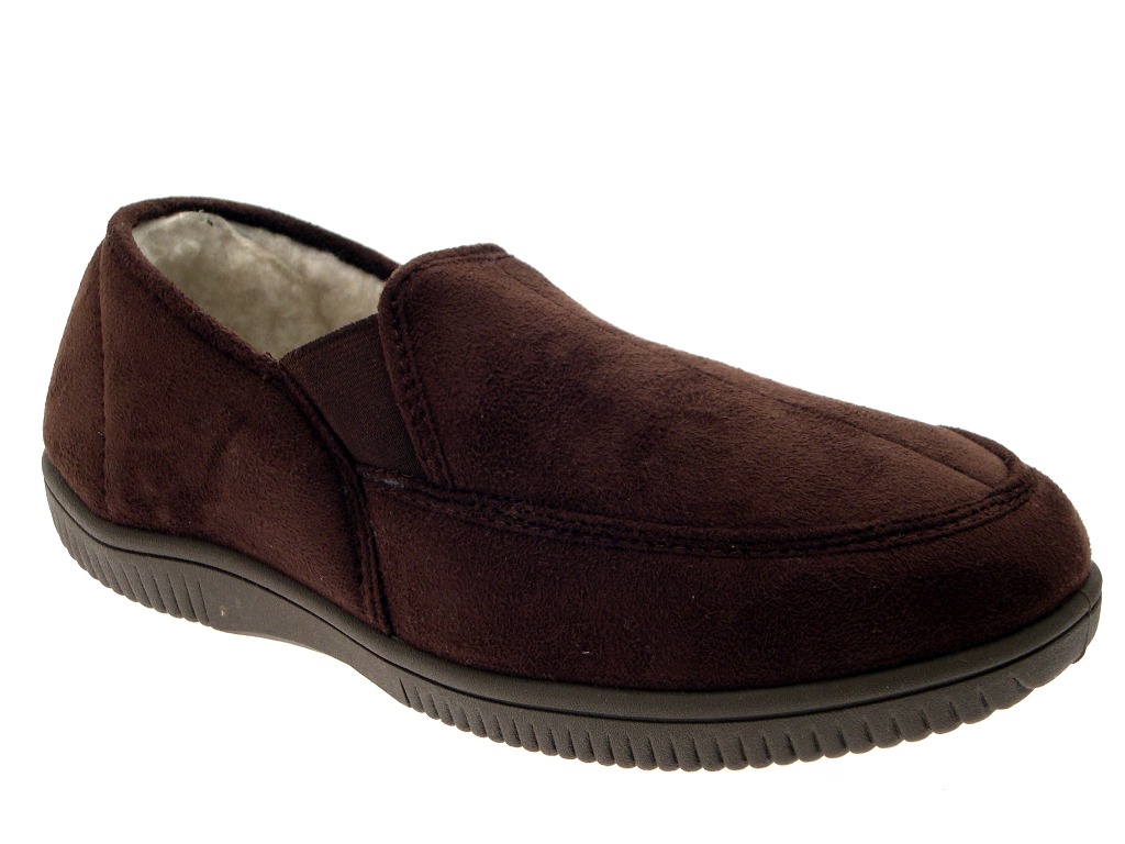 suede fleece lined mule moccasins