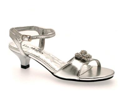 childrens silver bridesmaid shoes