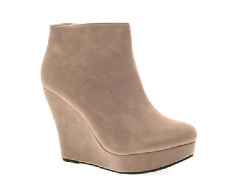 wedge beige boots