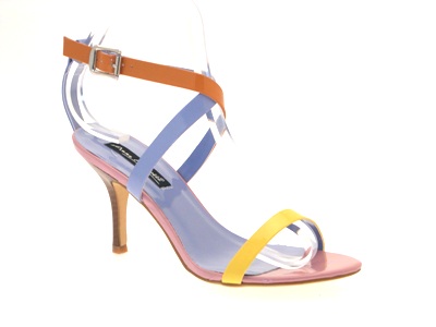 WOMENS HEELS SANDALS LILAC YELLOW ORANGE LADIES SHOES 4