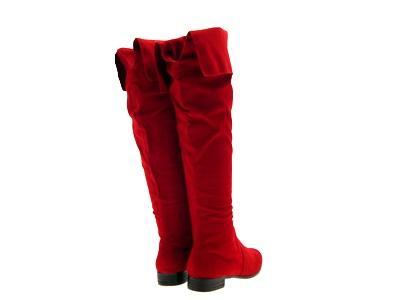over the knee boots red