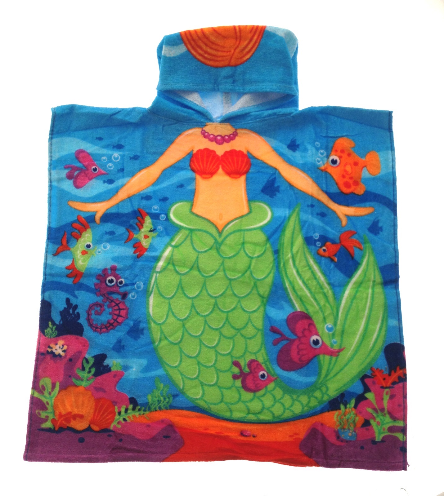 Childrens Hooded Beach Towel Bath Swimming Towel Boys Girls Character