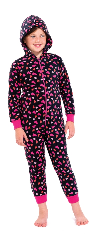 KIDS BOYS GIRLS FULL LENGTH FLEECE HOODED ALL IN ONE NOVELTY JUMPSUIT SIZE 3-13 - Picture 12 of 164