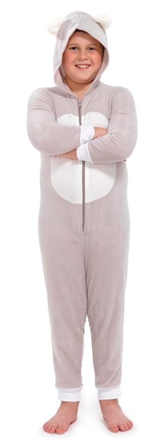 KIDS BOYS GIRLS FULL LENGTH FLEECE HOODED ALL IN ONE NOVELTY JUMPSUIT SIZE 3-13 - Picture 5 of 164