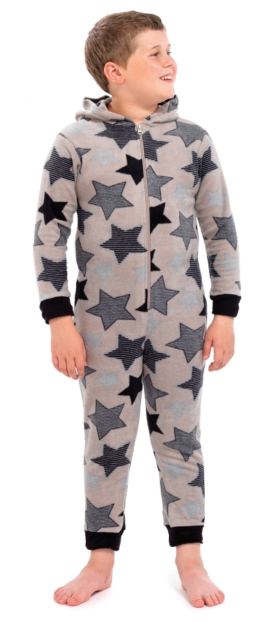KIDS BOYS GIRLS FULL LENGTH FLEECE HOODED ALL IN ONE NOVELTY JUMPSUIT SIZE 3-13 - Picture 85 of 164